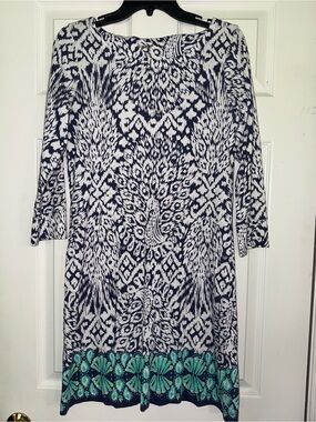 Lilly Pulitzer Navy & White Patterned Dress